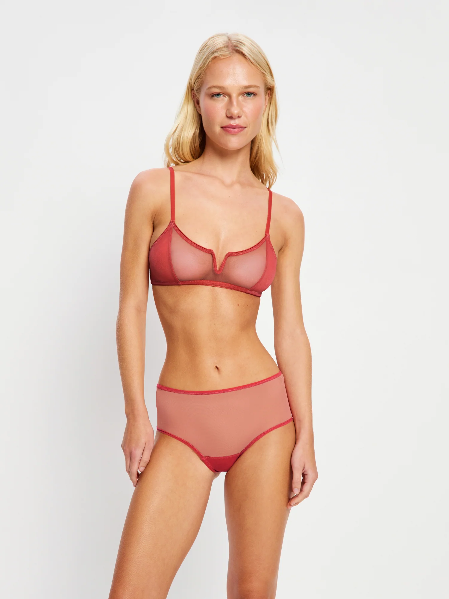 Barely There Hi Waist Brief Moisture Wicking Baked Apple Pink - Image 2