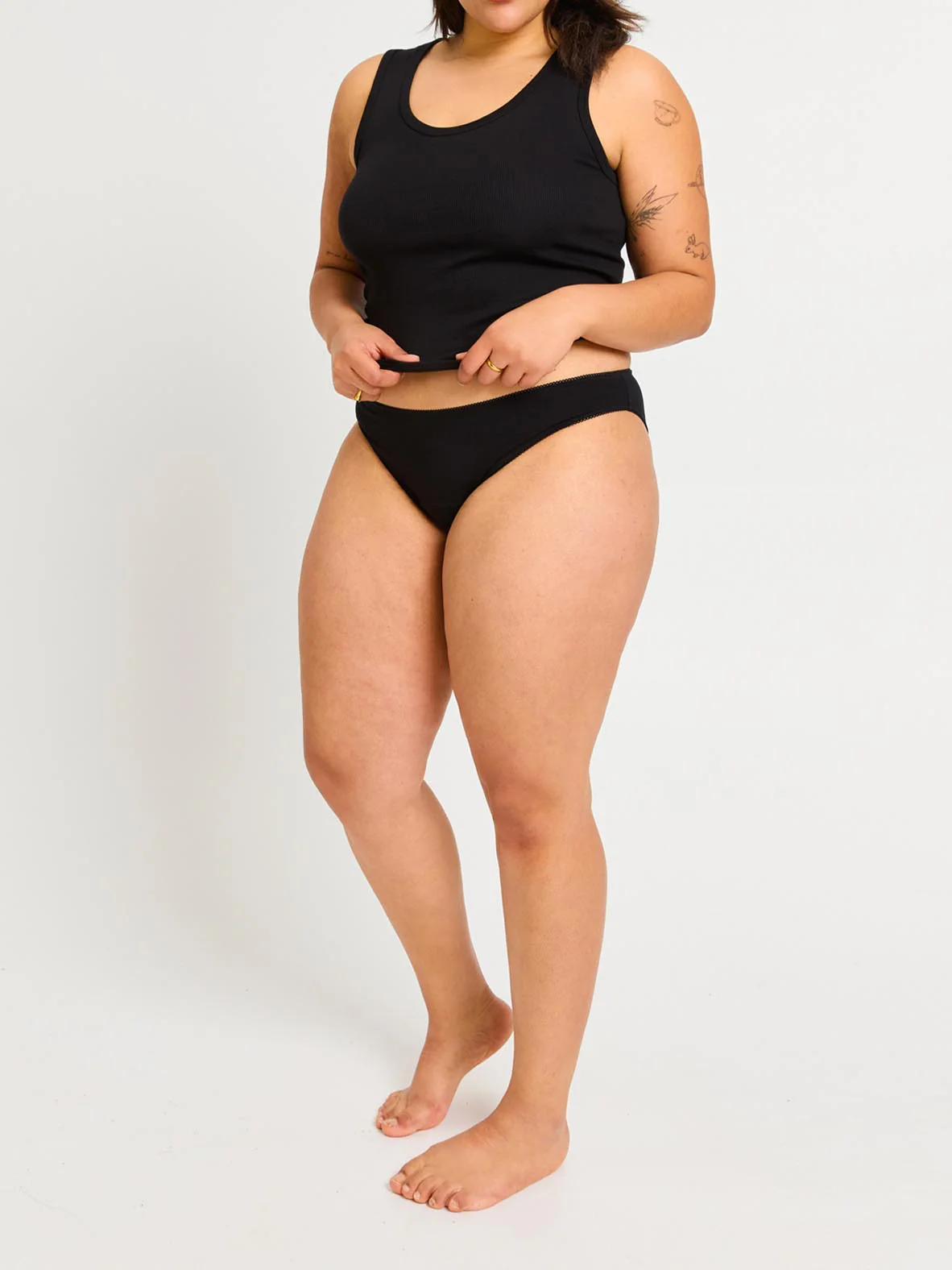Classic Cheeky Brief Light Black
