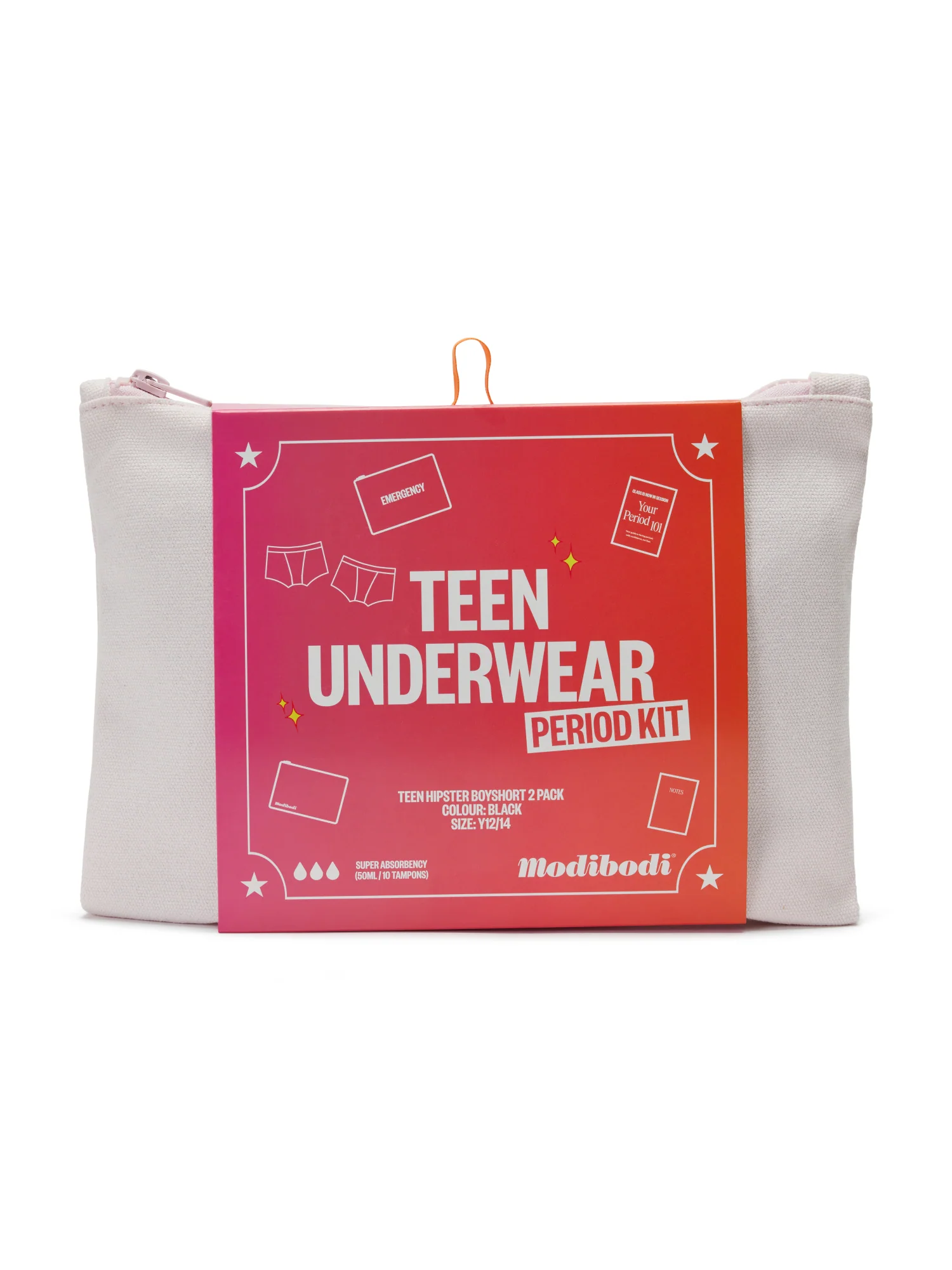 Hipster Boyshort Period Kit 2 Pack Super Black - Image 9