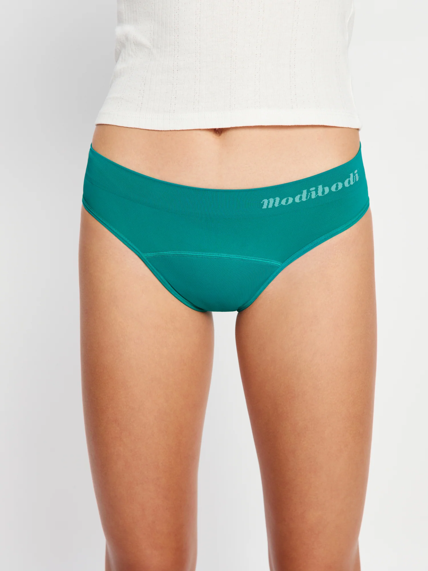 ModiComfort Seamless Teen Hipster Bikini Moderate Enchanted Green 2 Pack - Image 2