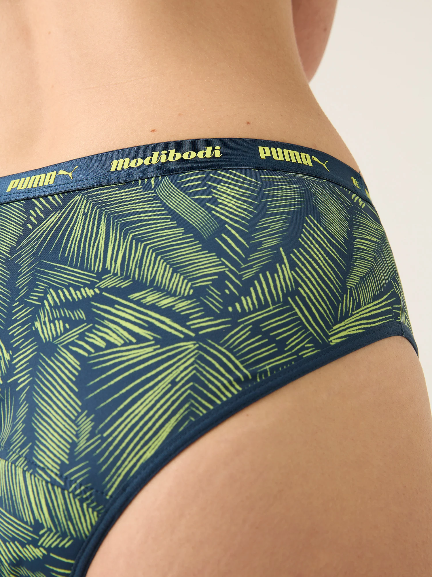Puma X Modibodi Active Printed Classic Brief Moderate Palm Green - Image 2