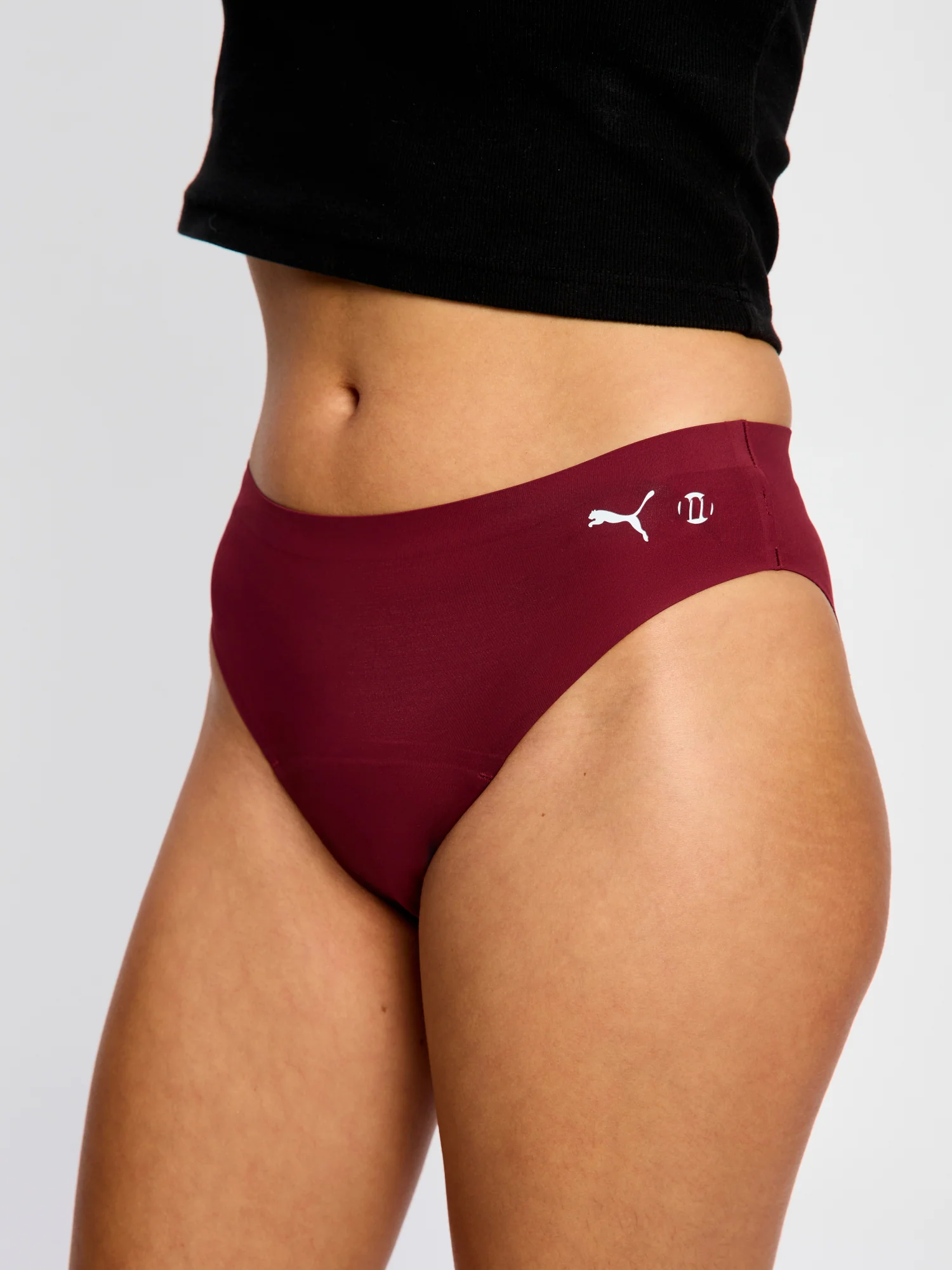Puma X Modibodi Seamfree Active Bikini Moderate Ruby Shimmer - Image 5