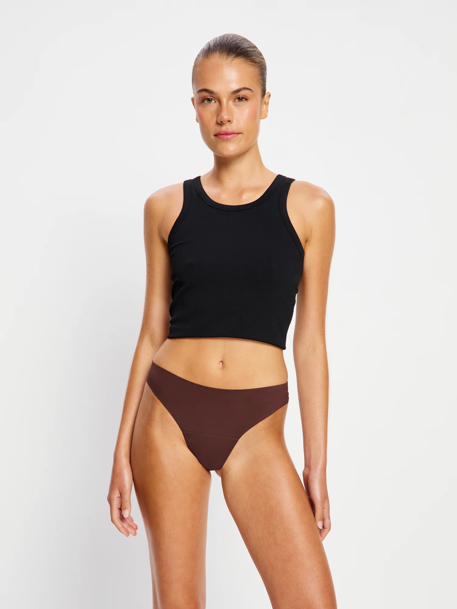Seamfree Thong Light Cocoa Brown - Image 2
