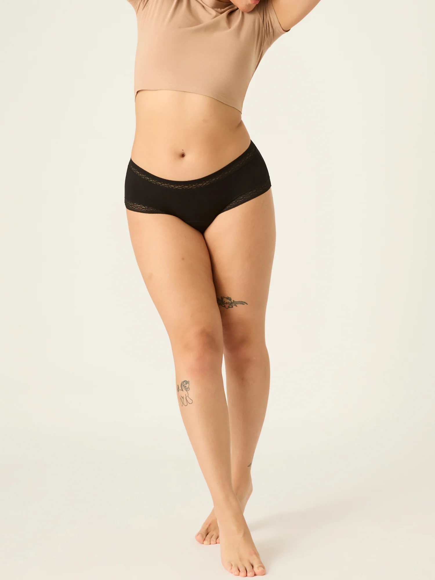 Sensual Boyleg Light Black Lace - Image 2