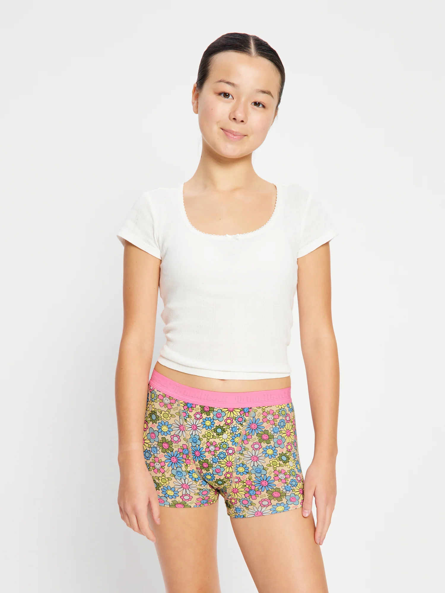 SmileyWorld® | Modibodi Teen Hipster Boyshort Super Bubbly Blossom Pink - Image 2