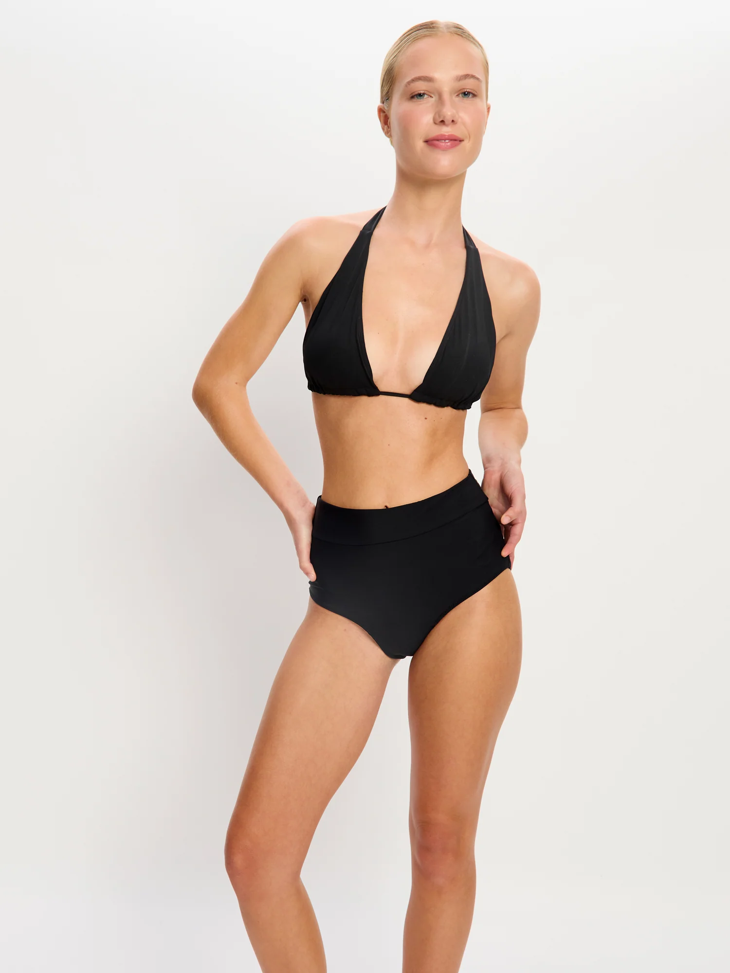 Swimwear Hi-Waist Bikini Brief Light Black - Image 2