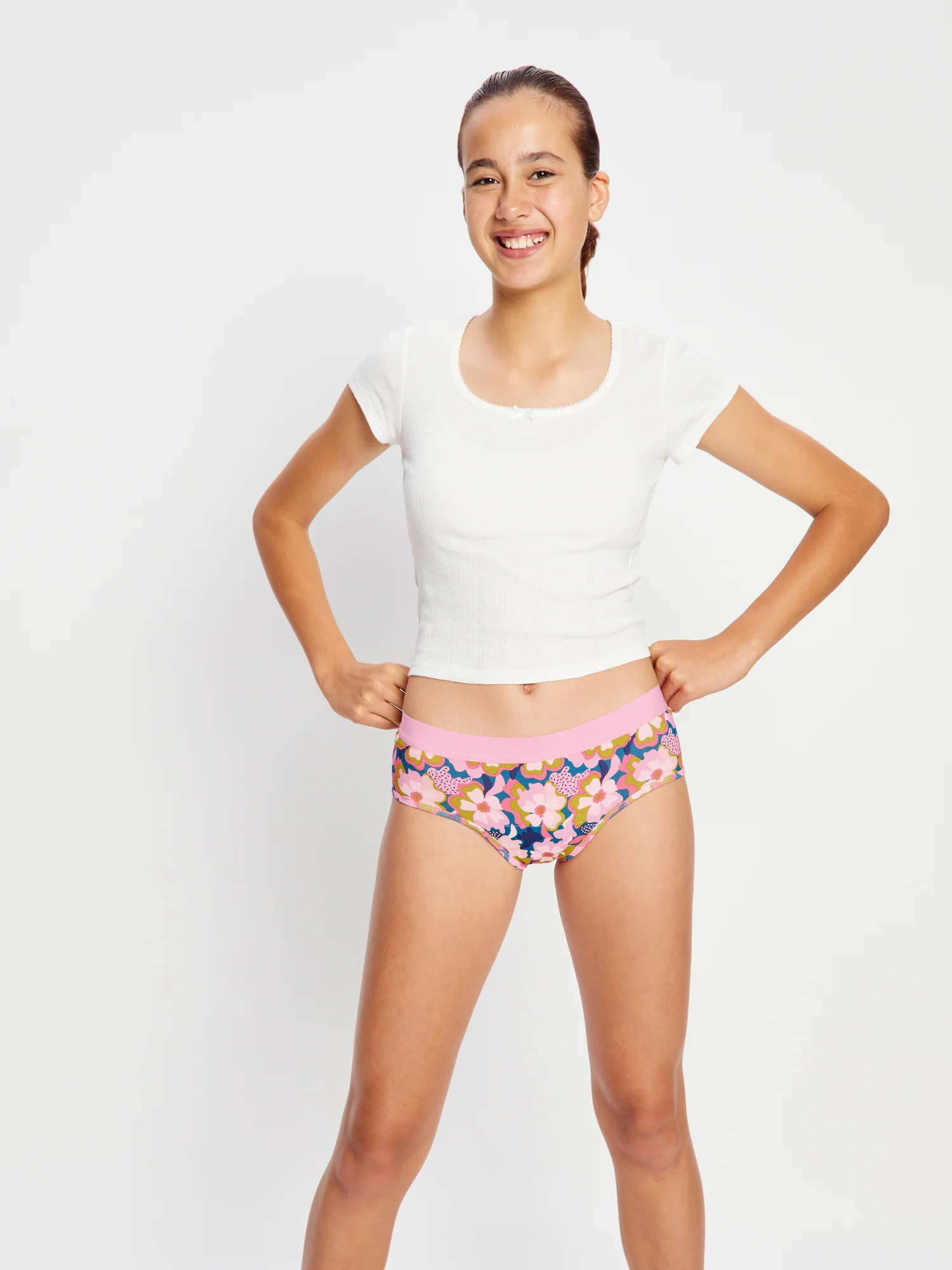 Teen Hipster Boyleg & Boyshort Twilight Jungle Pink 2 Pack - Image 7