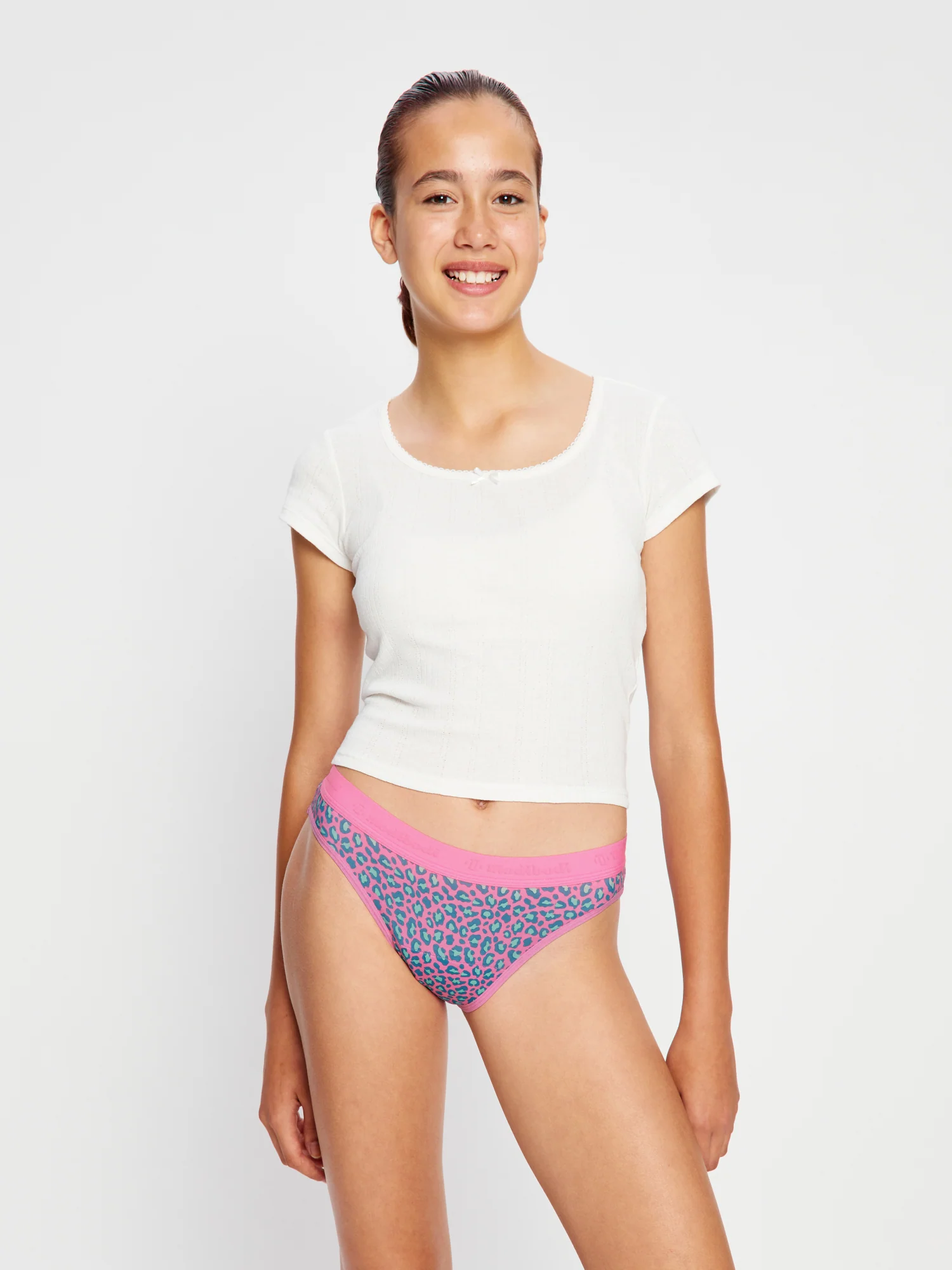 Teen Hipster Boyshort & Bikini Mystic Leopard Pink 2 Pack - Image 8