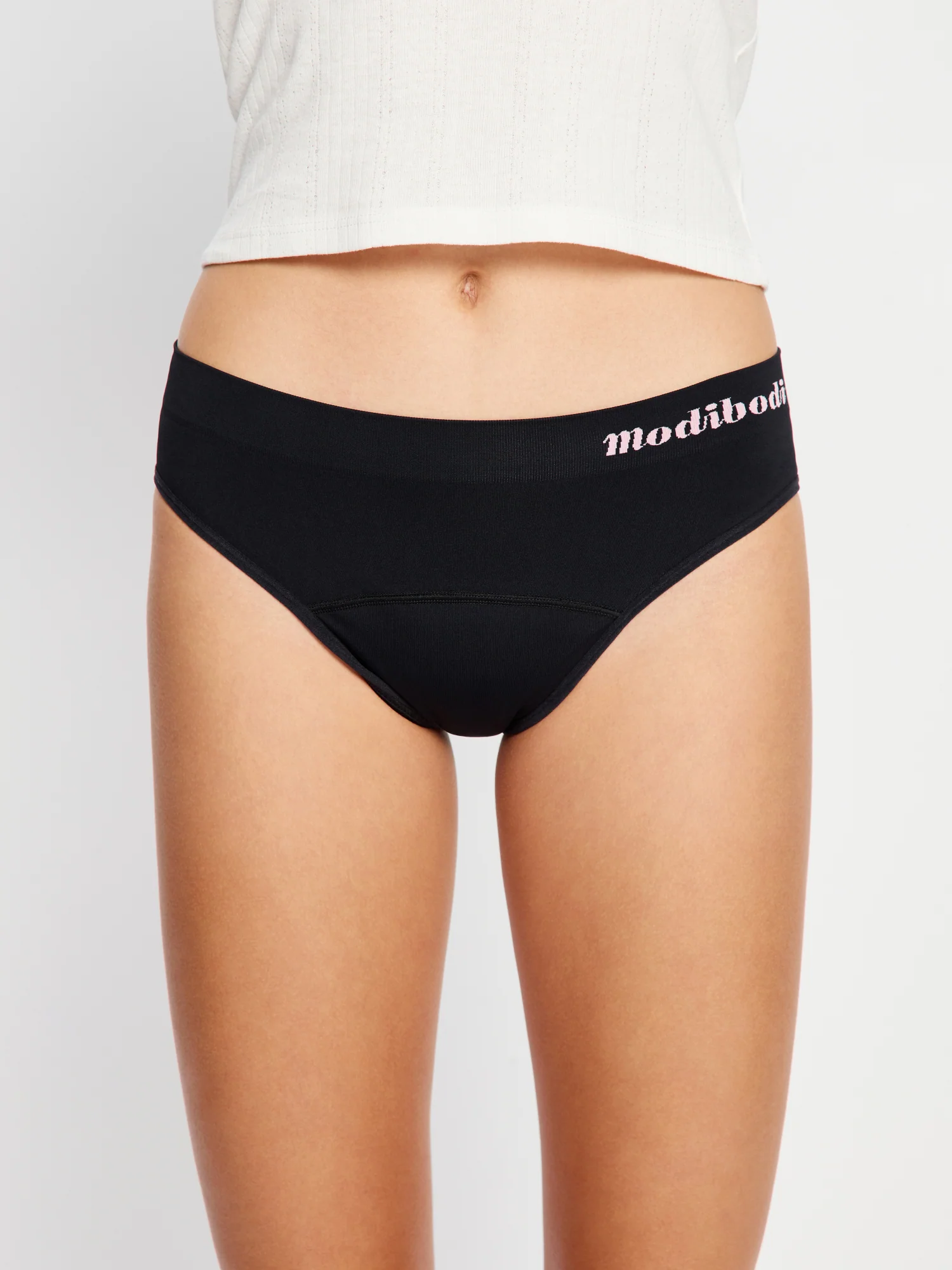 Teen Soft Stretch Seamless Hipster Bikini 2 Pack Moderate Black - Image 16
