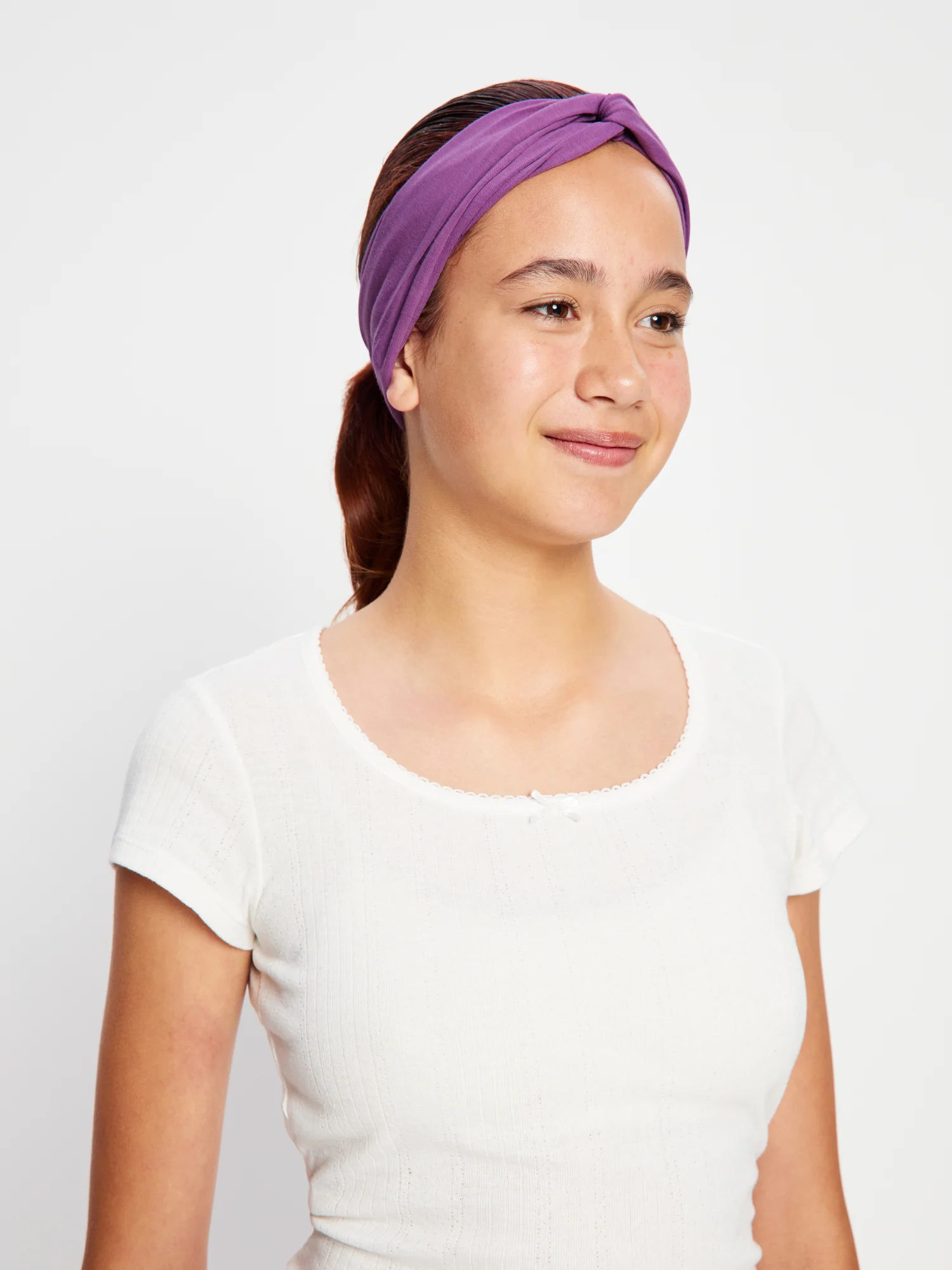 Teen Twist Headband Dreamy Daisy Purple - Image 2